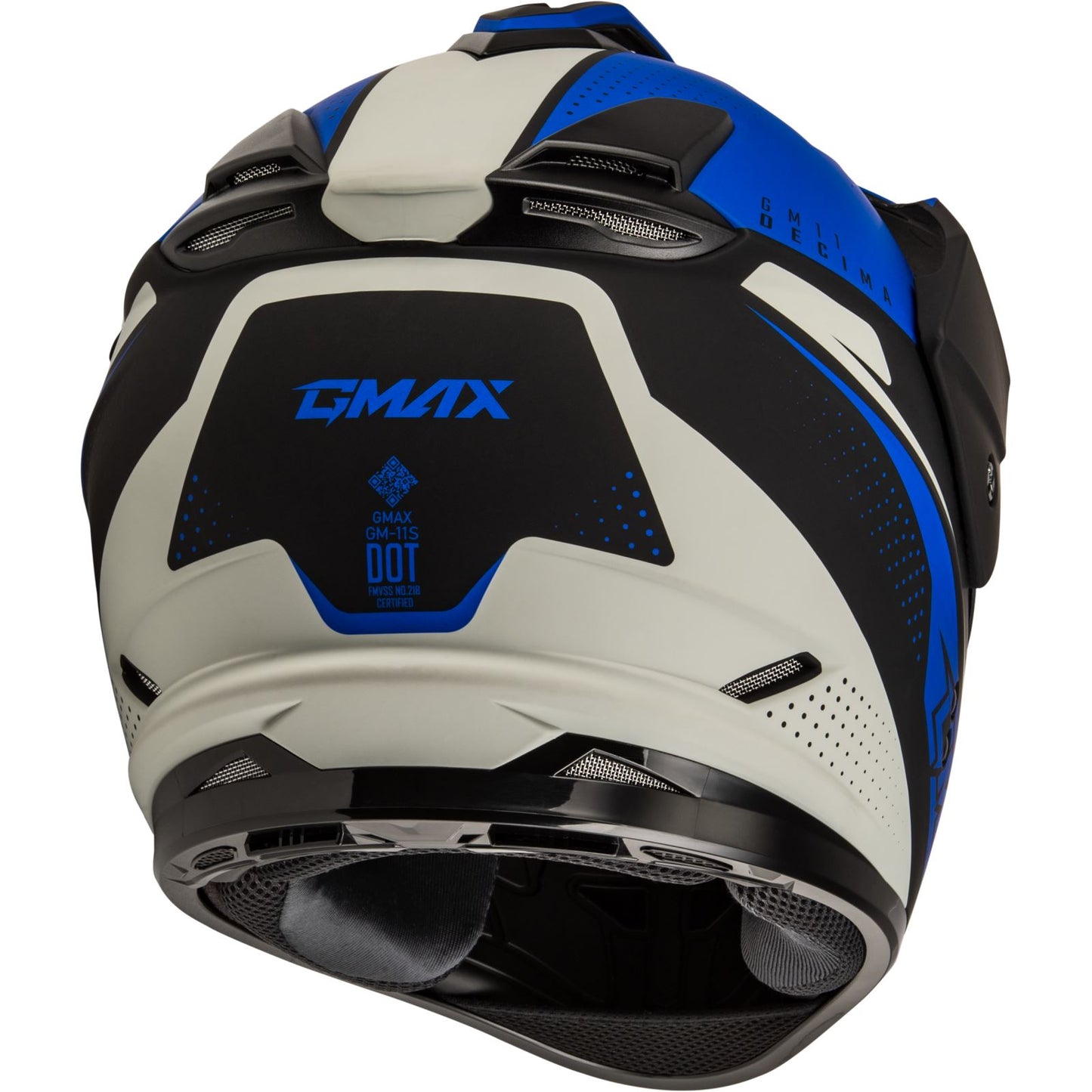 GM-11 Decima Helmet - Matte Black/Blue - Medium_1371154
