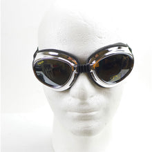 Pacific Coast Sunglasses Airfoil Padded Goggles Chrome Silver Frame Mirrored Smoke Lens [MPN: 8010]_1172460