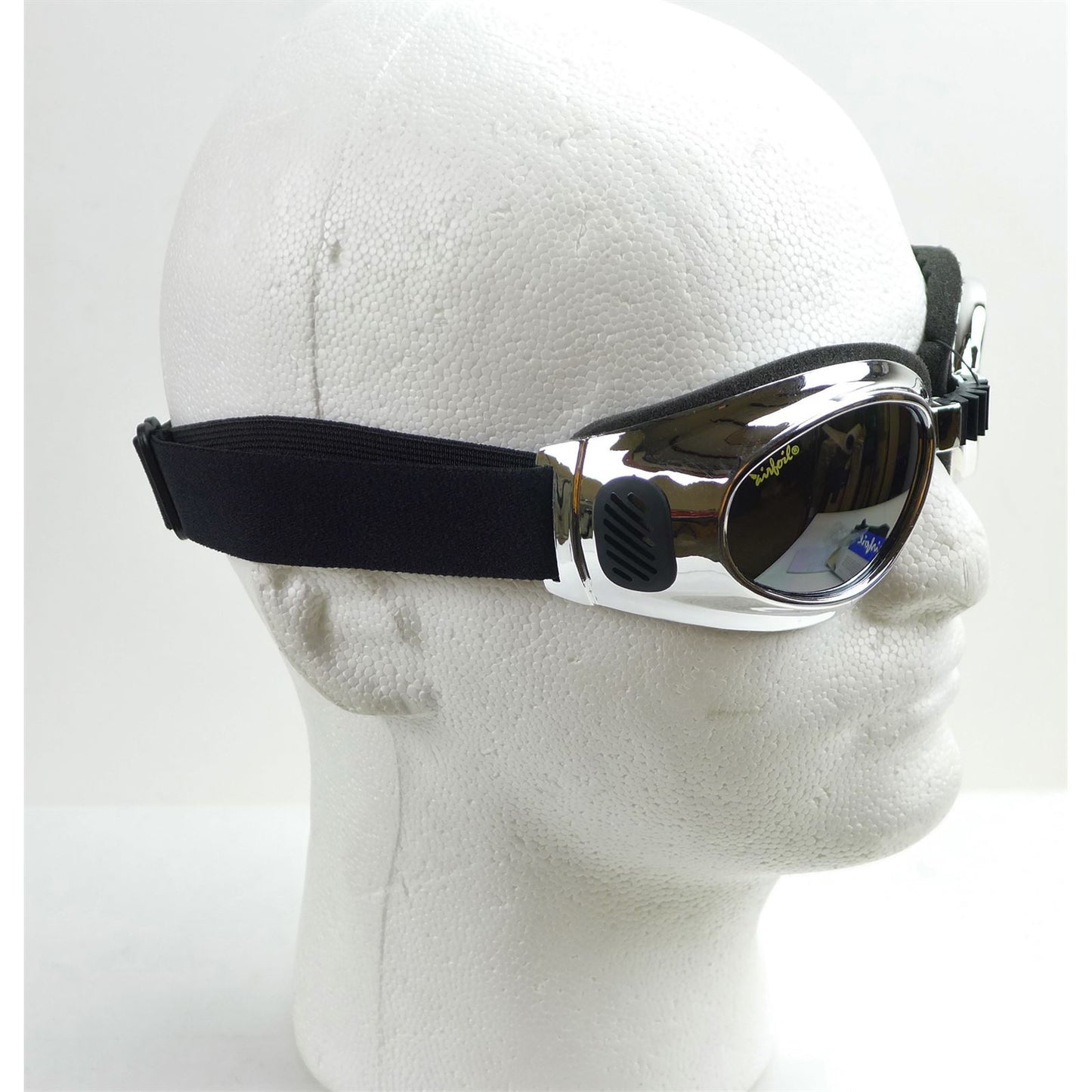 Pacific Coast Sunglasses Airfoil Padded Goggles Chrome Silver Frame Mirrored Smoke Lens [MPN: 8010]_1172461