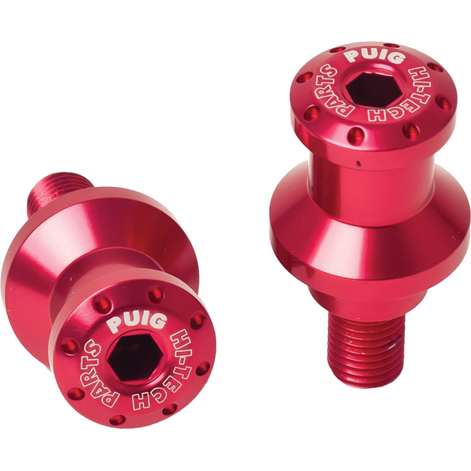 Puig Swingarm Spools Hi-Tech 6mm Red 2 Pack 5922R_1131