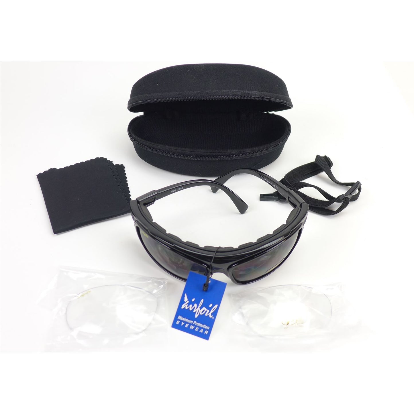 Pacific Coast Sunglasses Airfoil Padded Riding Glasses With Smoke and Clear Lens  91200_1138656