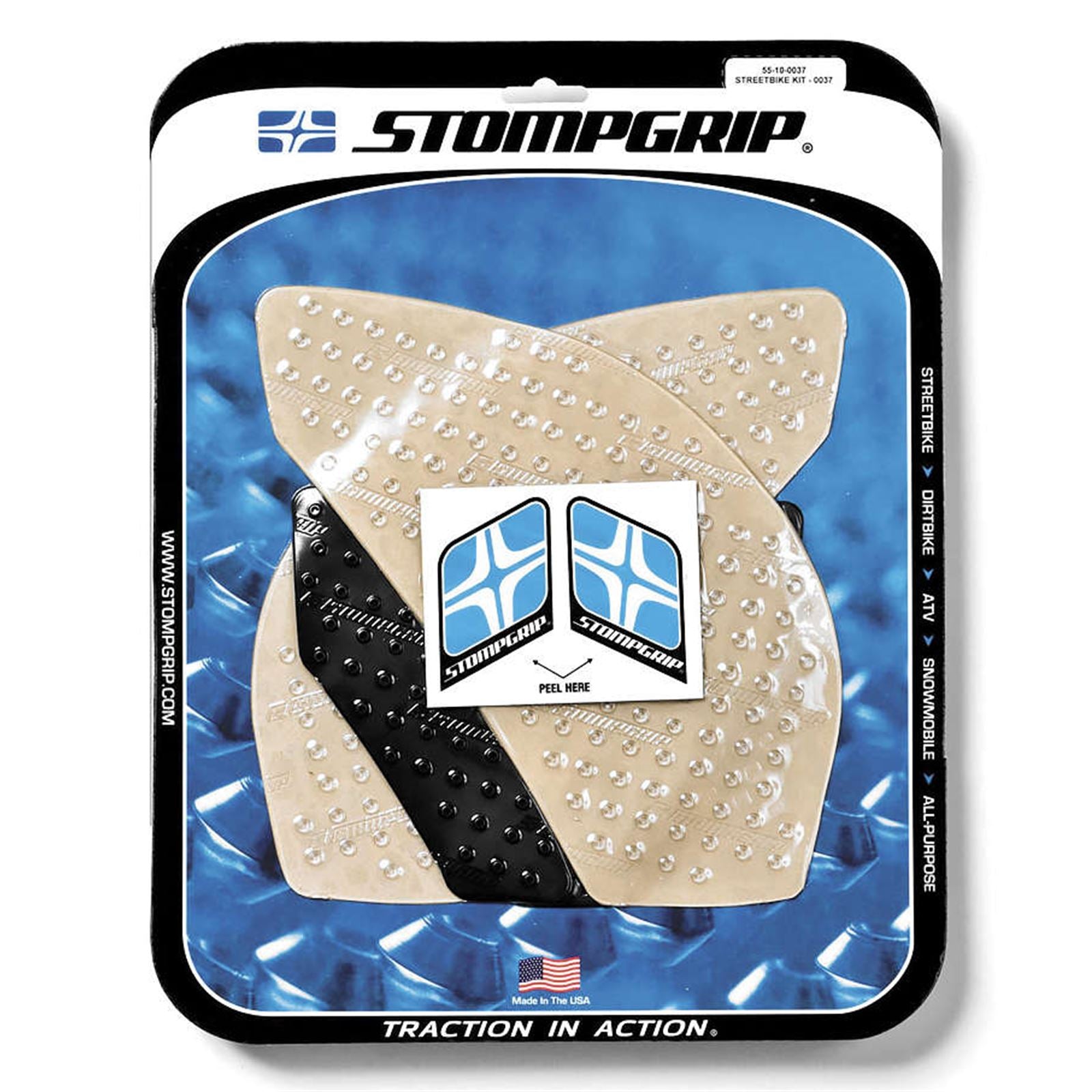 Stompgrip Volcano Profile Traction Pad Tank Kit - Clear [MPN: 55-10-0037]_1913