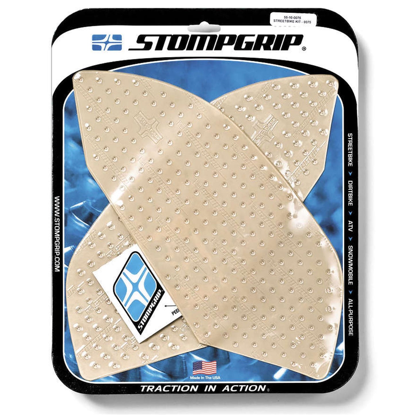 Stompgrip - Traction Pad Tank Kit - Clear - Fits Aprilia RSV4R 09-14  [MPN: 55-10-0075]_2046