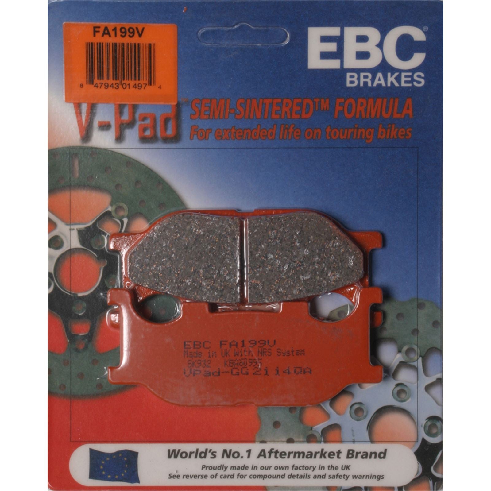 EBC Brakes Brake Pads V-Series FA199V_2162