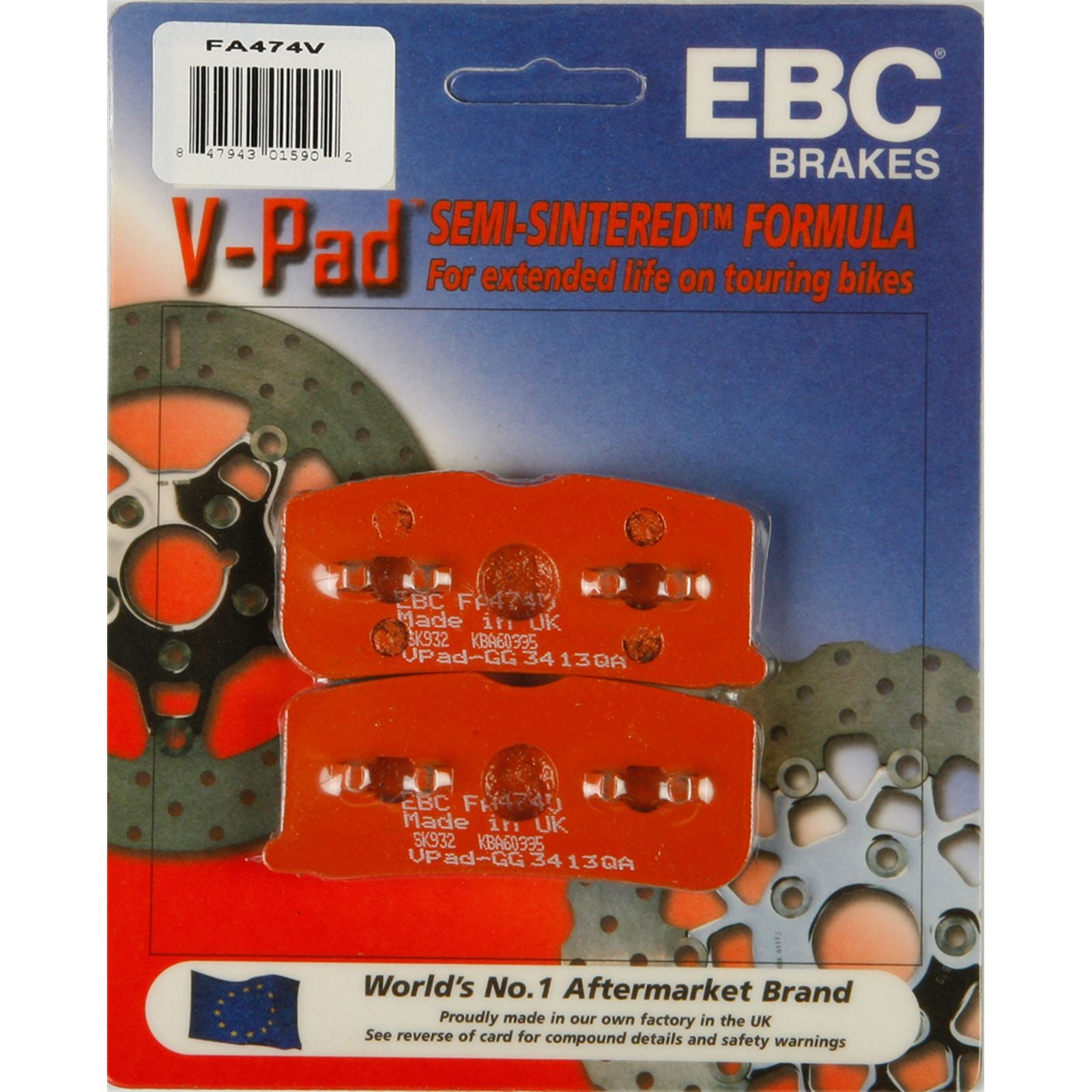EBC Brakes Brake Pads V-Series FA474V_2254