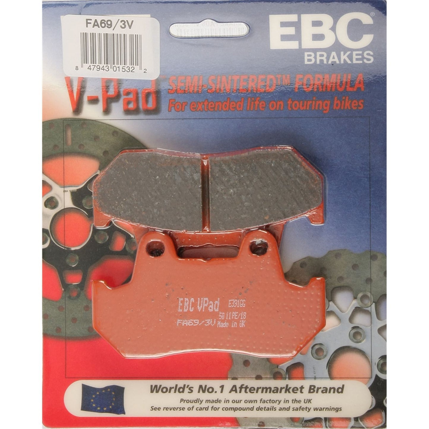EBC Brakes Brake Pads V-Series FA69/3V_2294