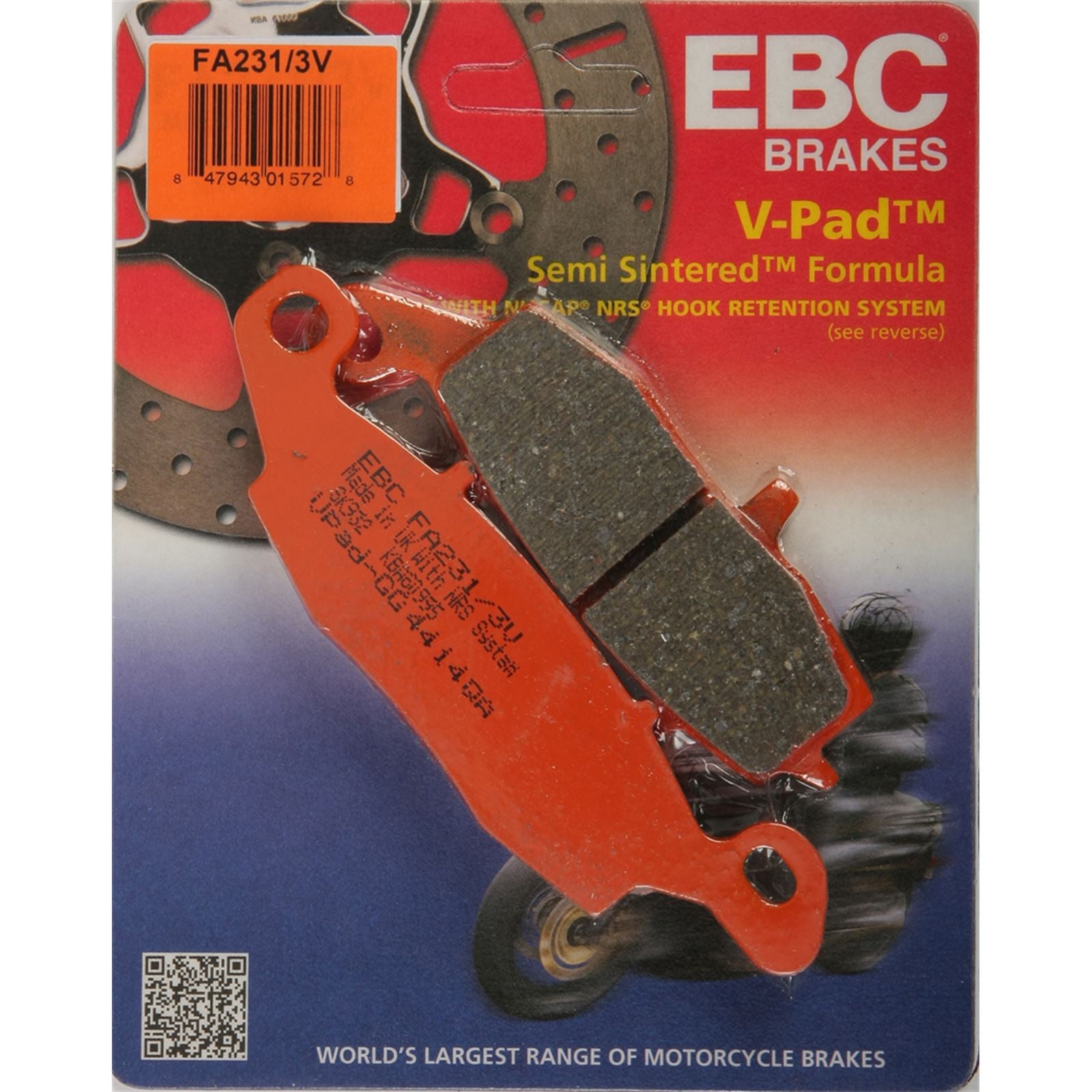 EBC Brakes Brake Pads V-Series FA231/3V_2462