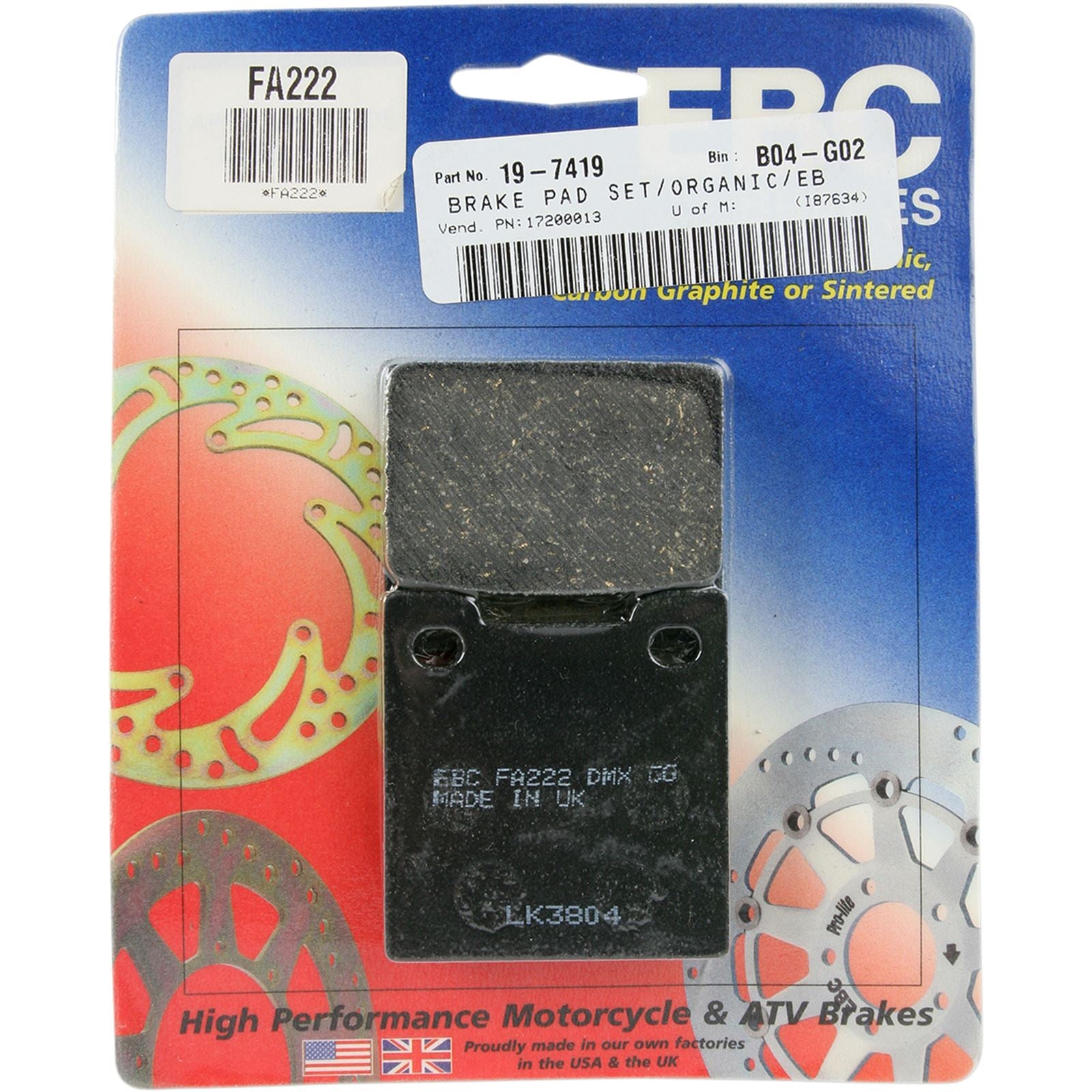 EBC Brakes Brake Pads FA222_378772