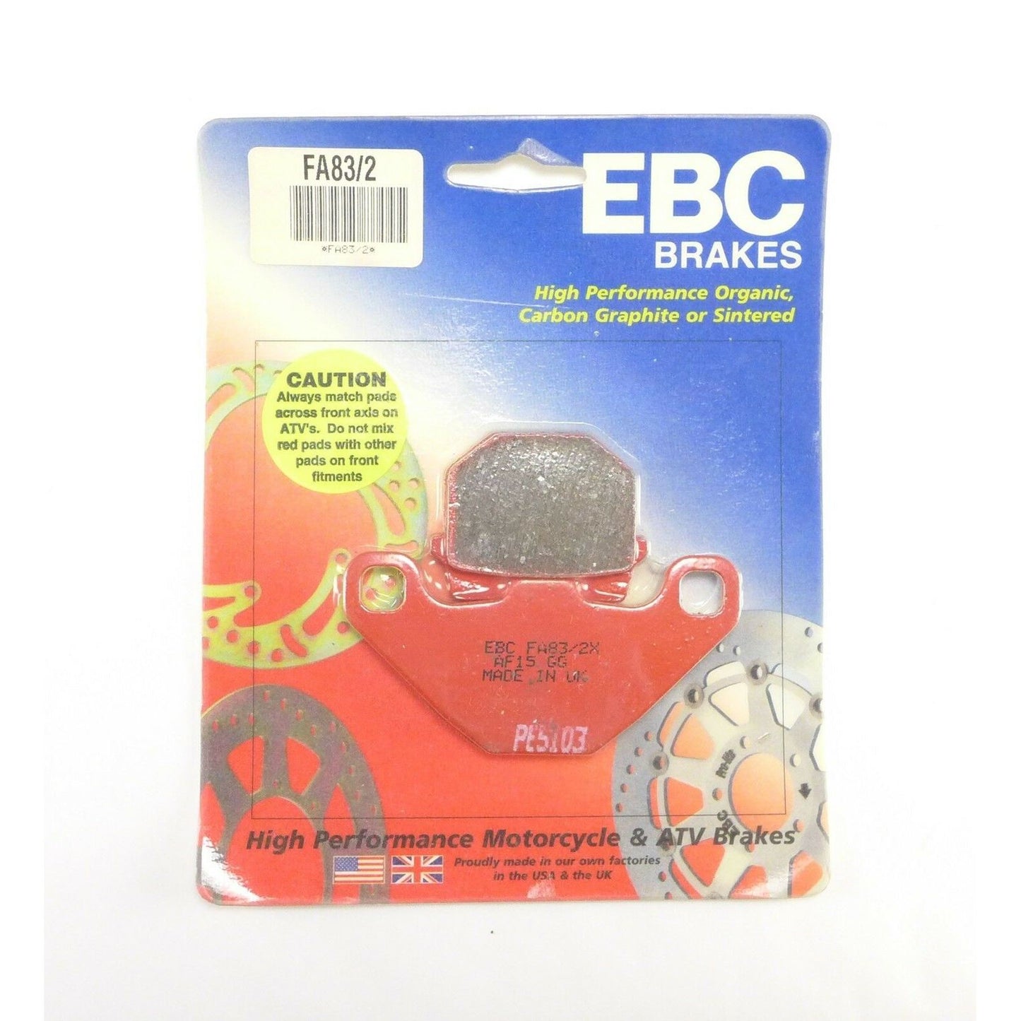 EBC Brakes Brake Pads Carbon Piaggio Typhoon Enduro Moto X FA83/2 - 9a537906-753_633602
