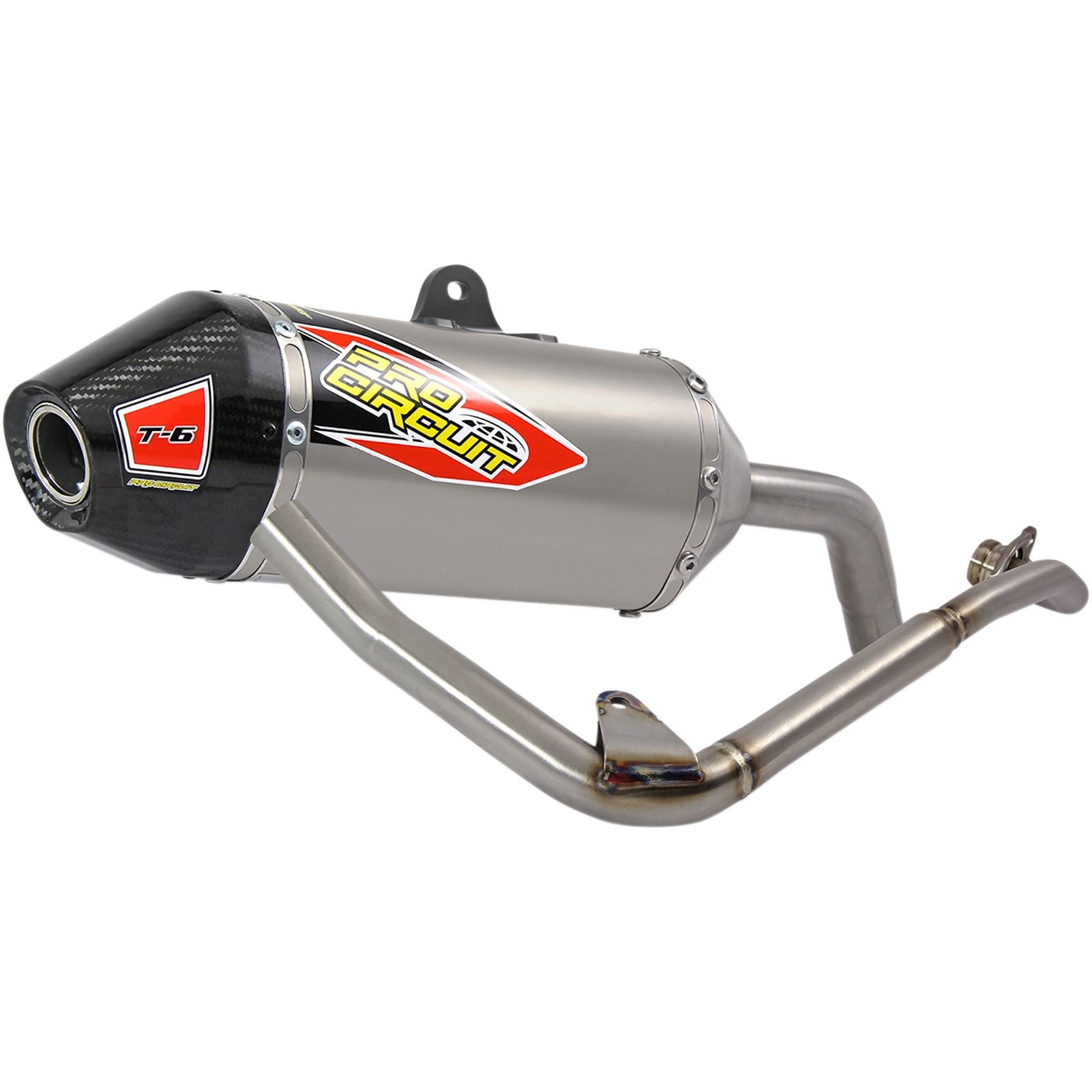 Pro Circuit T-6 Stainless Exhaust System with Carbon Cap for Honda [MPN: 0111412G]_457294