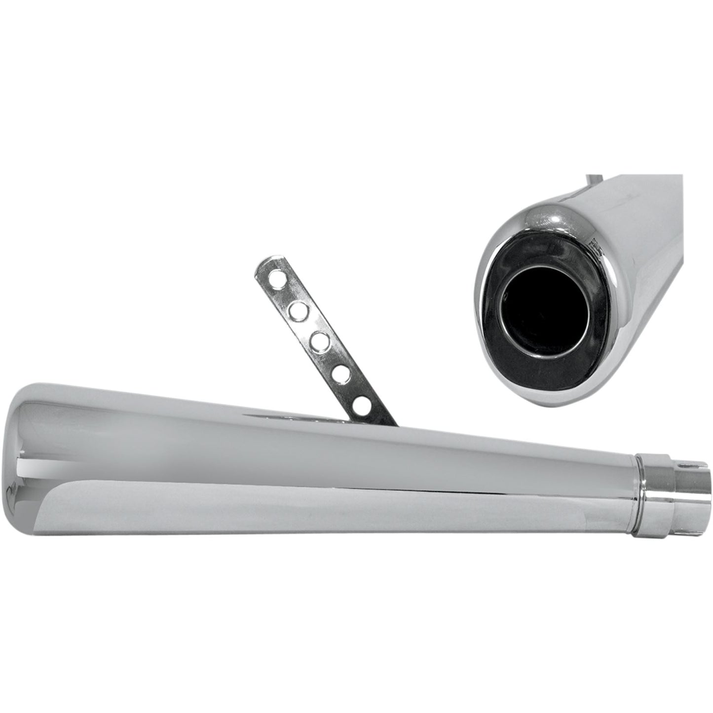 Emgo 17.5" Oval Muffler - Chrome - with Reducer Set 80-84031_381731