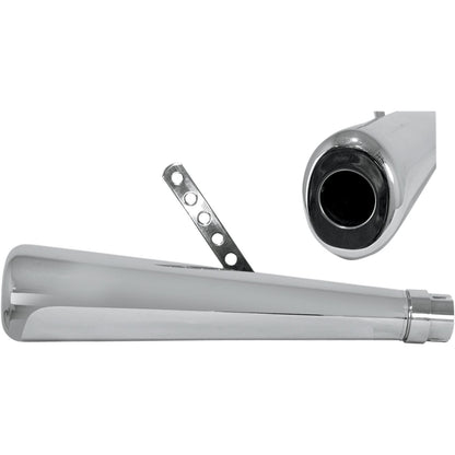 Emgo 17.5" Oval Muffler - Chrome - with Reducer Set 80-84031_381731
