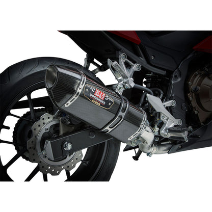 Yoshimura R-77 Signature Exhaust Slip-On SS-CF-CF 12551E0220_500744