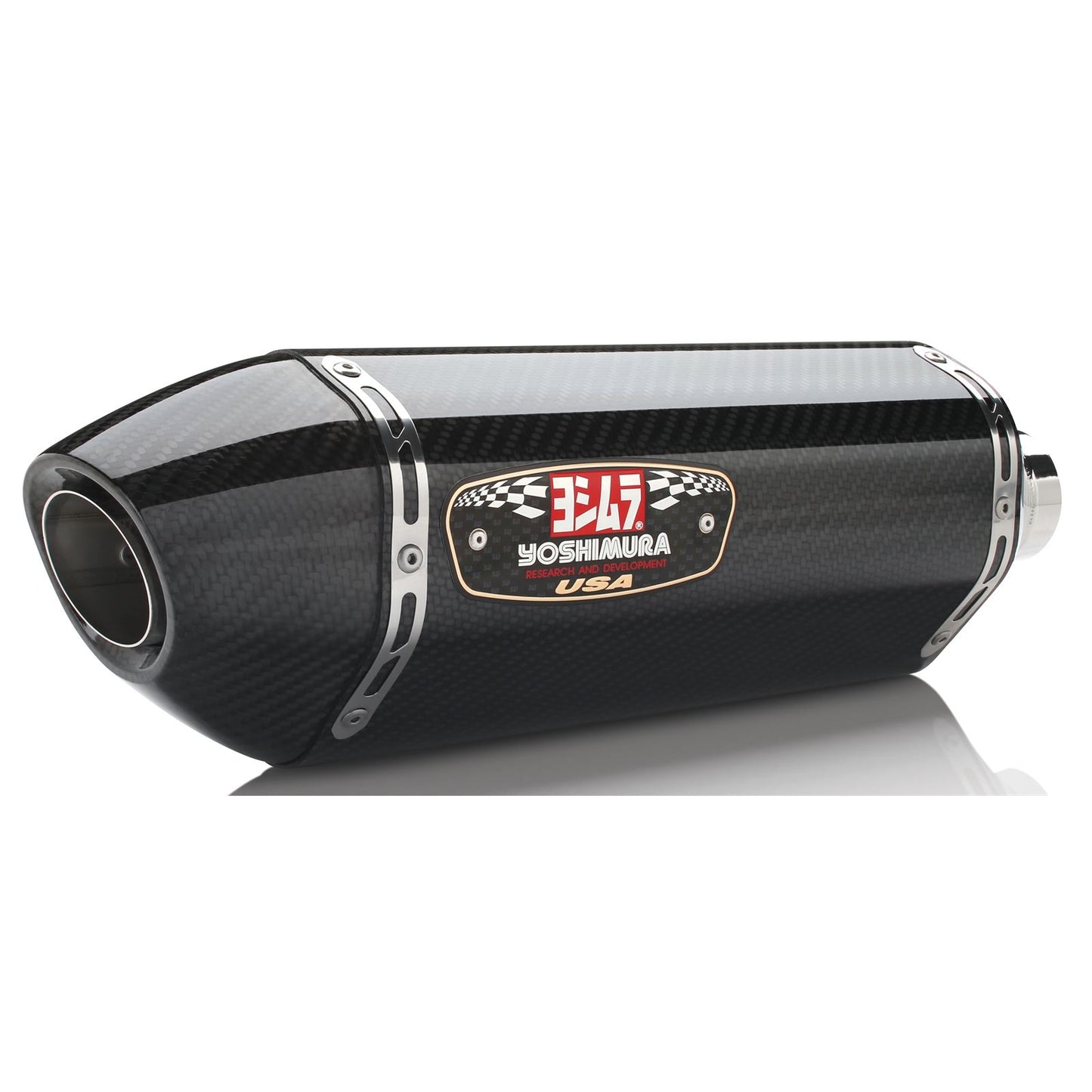 Yoshimura R-77 Race Exhaust Slip-On SS-CF-CF Dual 1414020220_6292