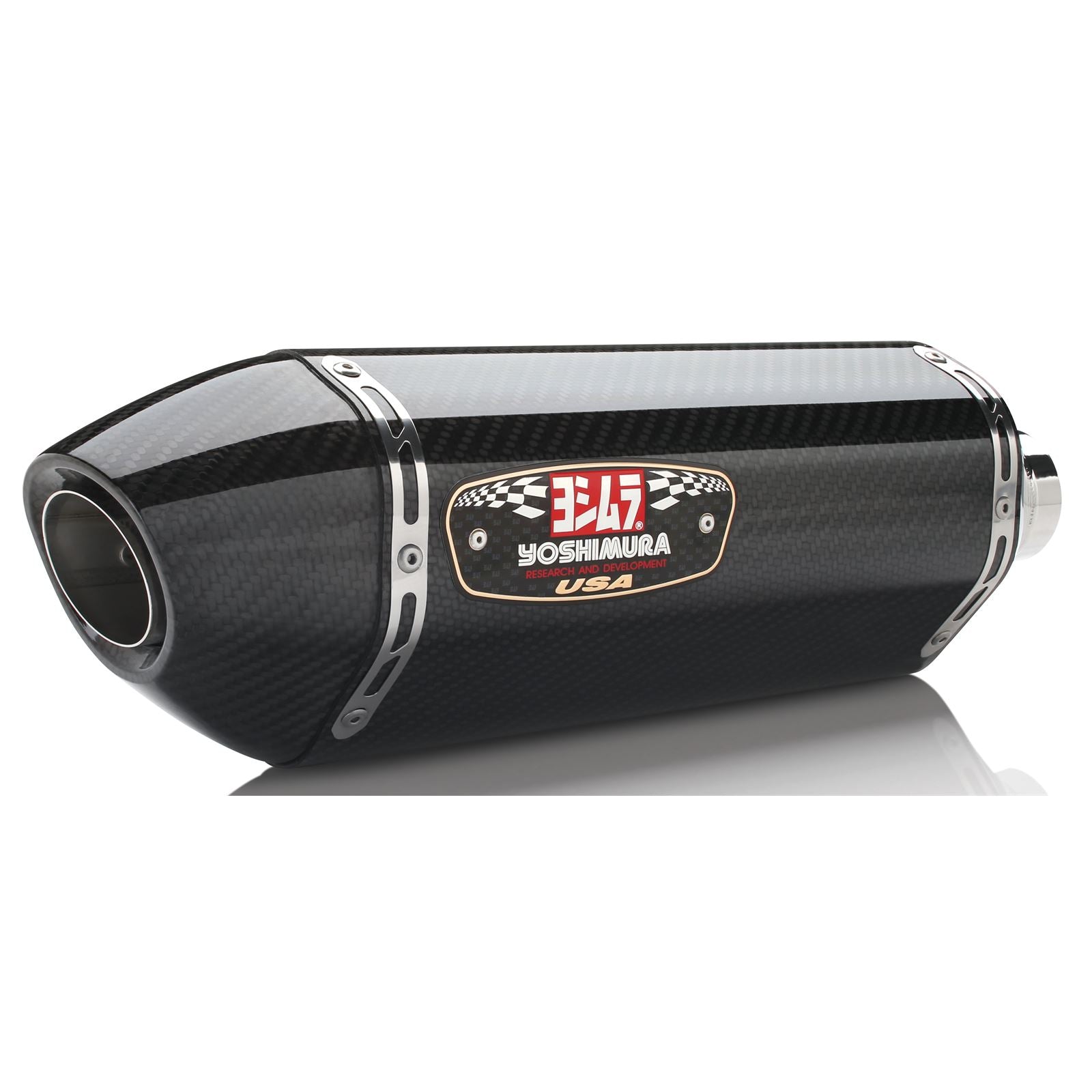 Yoshimura R-77 Race Exhaust Slip-On SS-CF-CF Dual 1414020220_6292