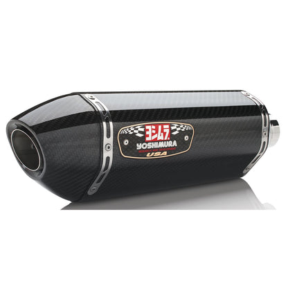 Yoshimura R-77 Race Exhaust Slip-On SS-CF-CF Dual 1414020220_6292