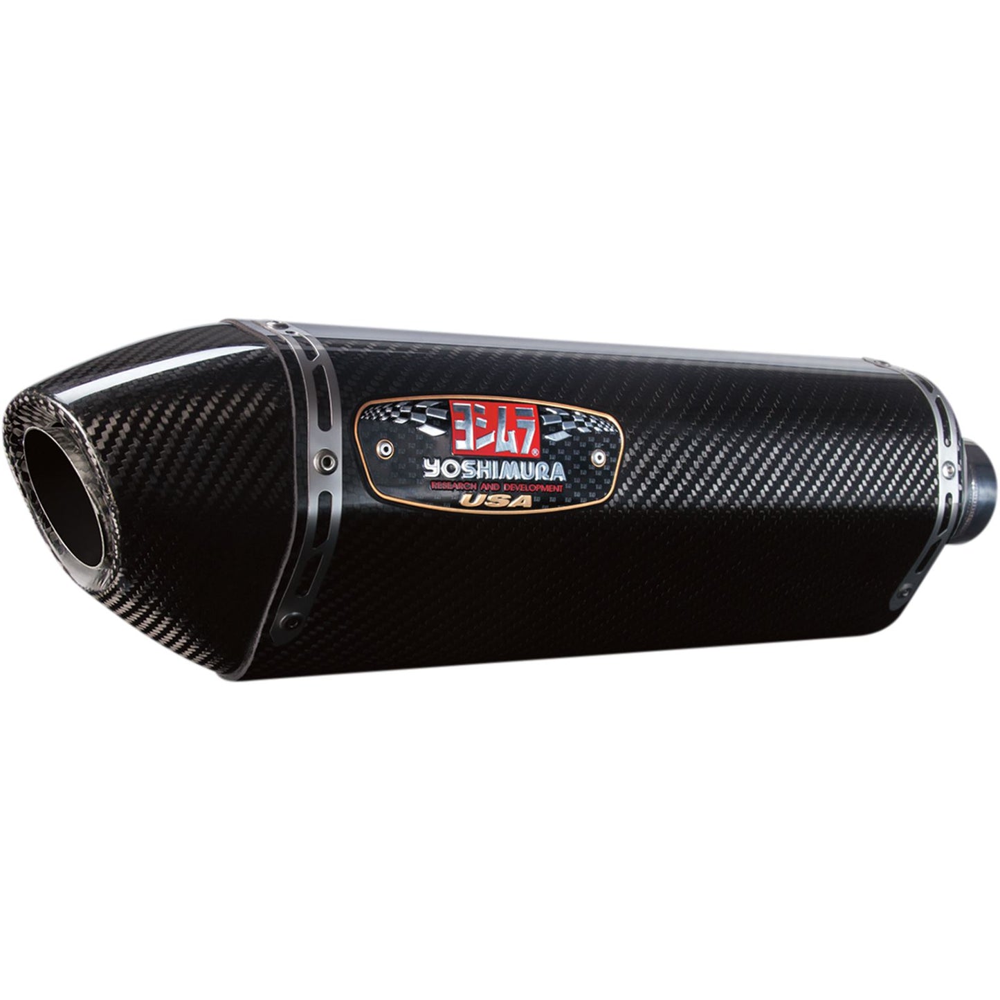 Yoshimura R-77 Race Exhaust Slip-On SS-CF-CF Dual 1414020220_500611
