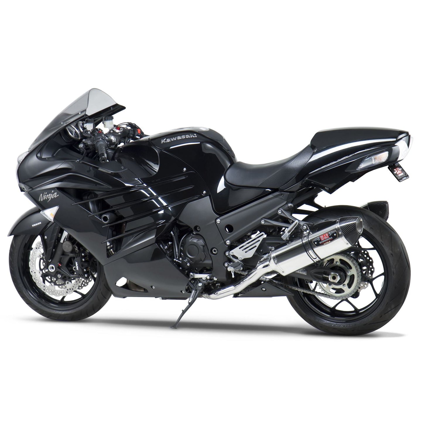 Yoshimura R-77 Race Exhaust Slip-On SS-SS-CF Dual 1414020520_6298
