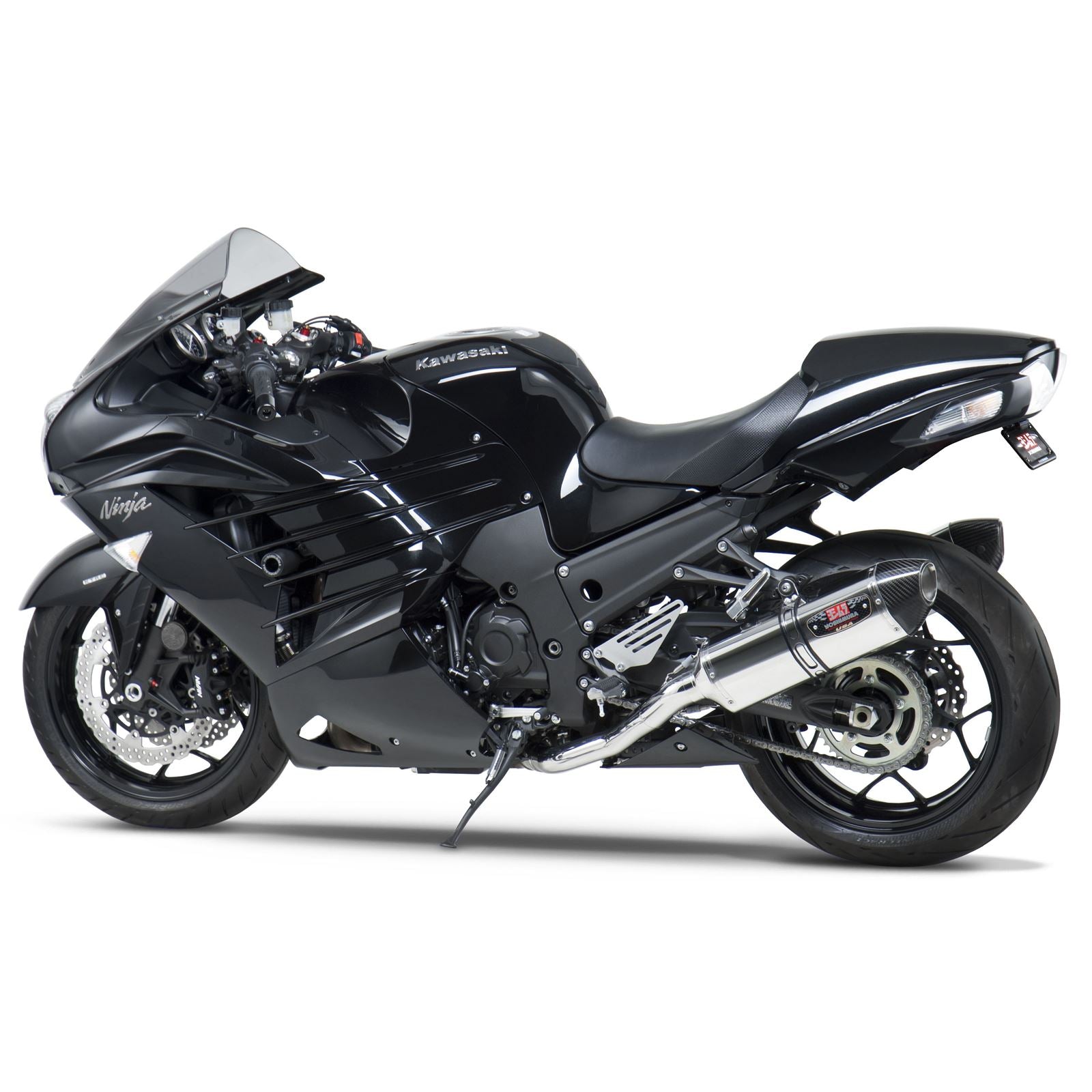 Yoshimura R-77 Race Exhaust Slip-On SS-SS-CF Dual 1414020520_6298