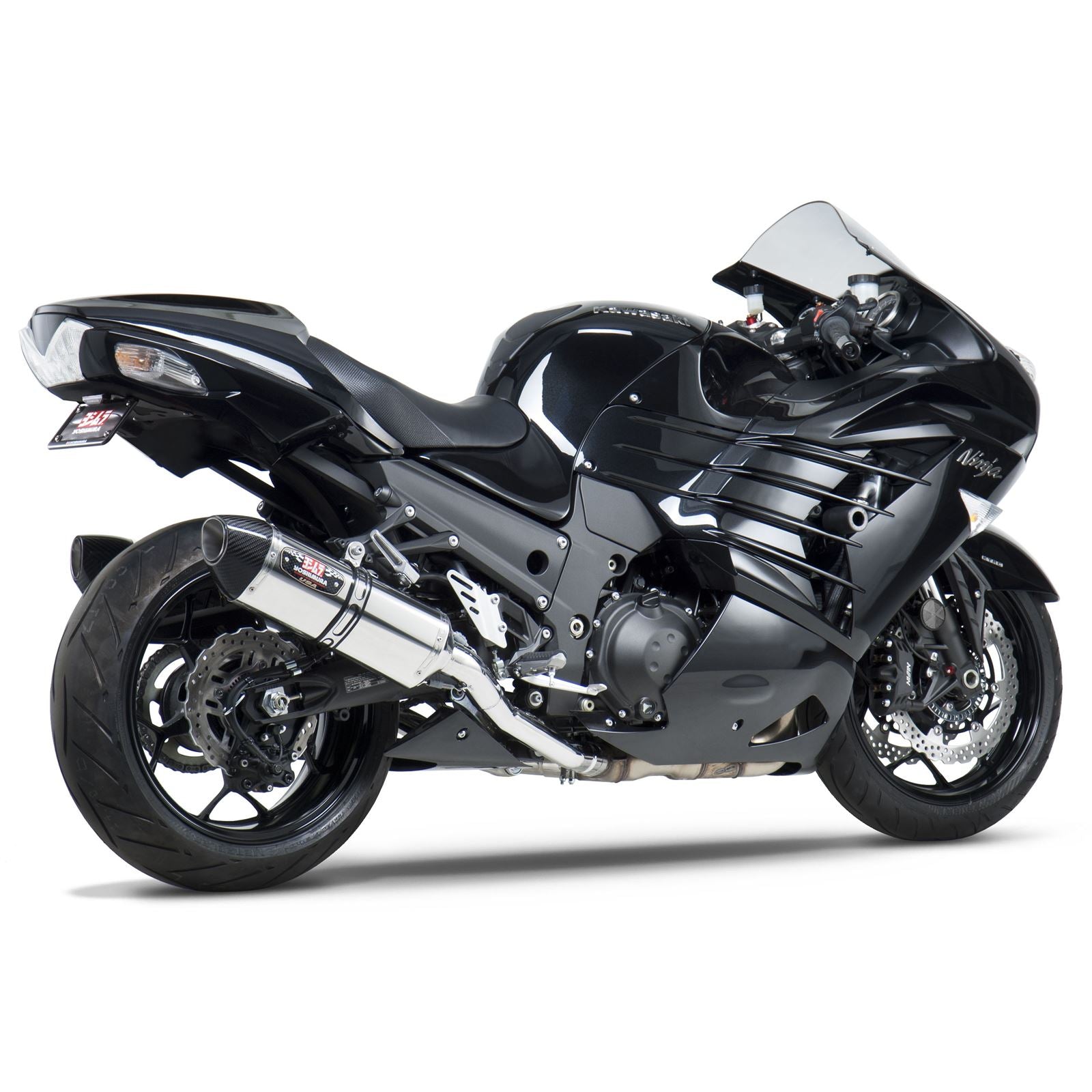 Yoshimura R-77 Race Exhaust Slip-On SS-SS-CF Dual 1414020520_6299
