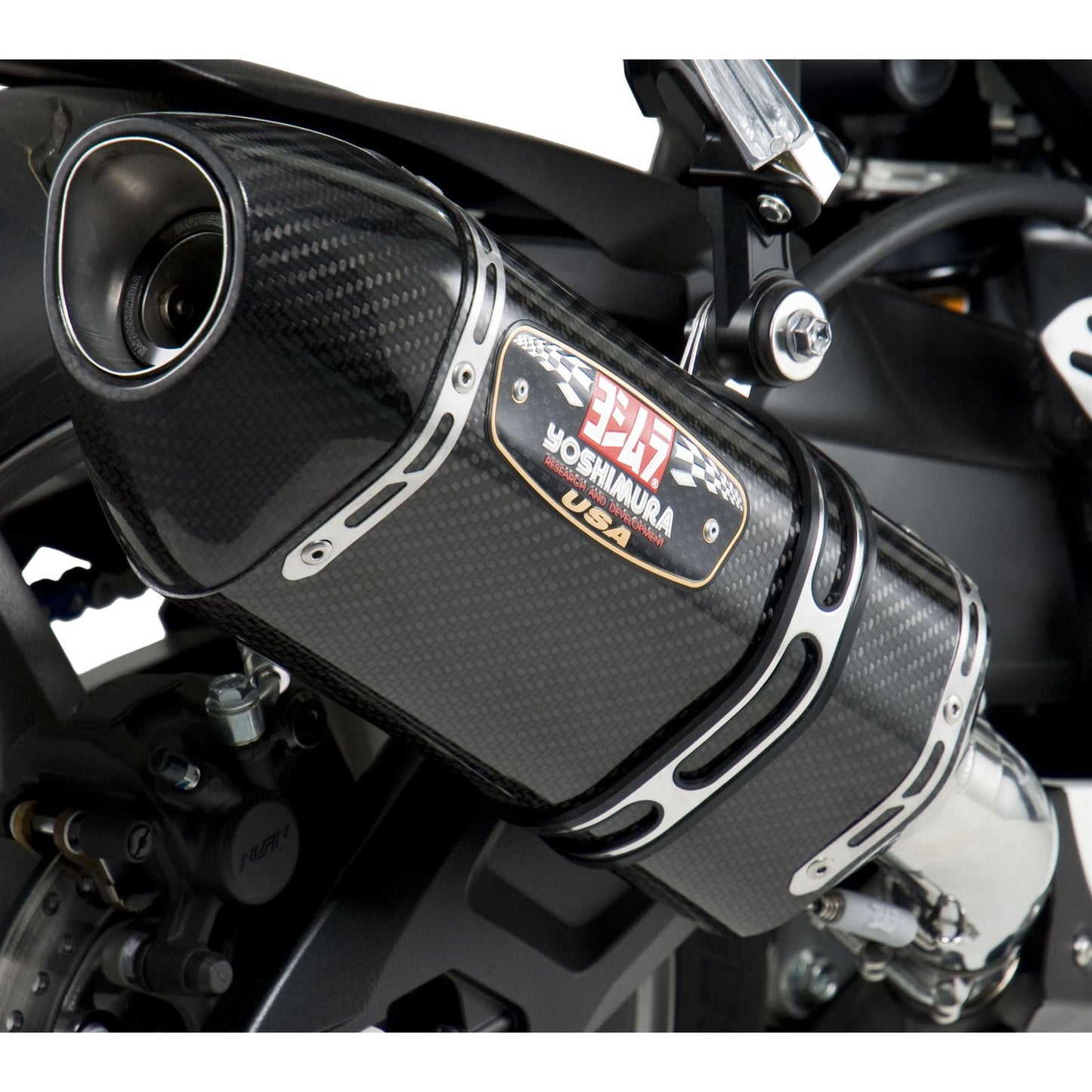 Yoshimura R-77 Street Exhaust Slip-On SS-CF-CF 1160020220_6348