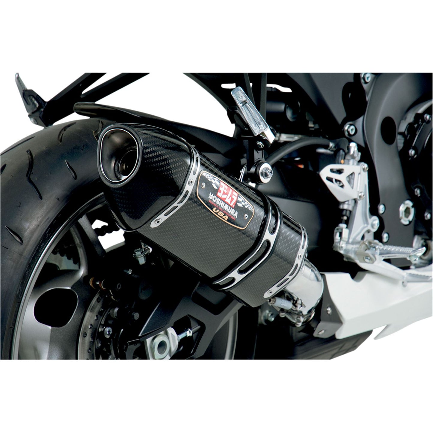 Yoshimura R-77 Street Exhaust Slip-On SS-CF-CF 1160020220_500564