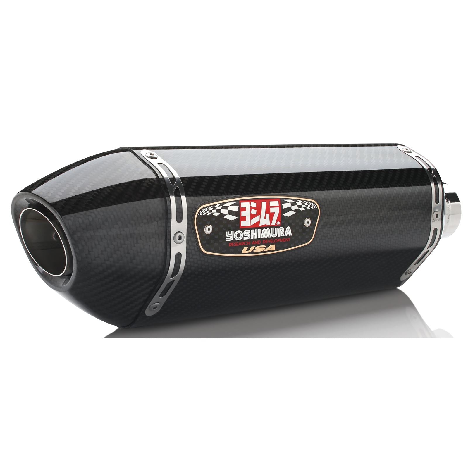 Yoshimura R-77 Signature Exhaust Slip-On SS-CF-CF Dual 11210E0220_6427