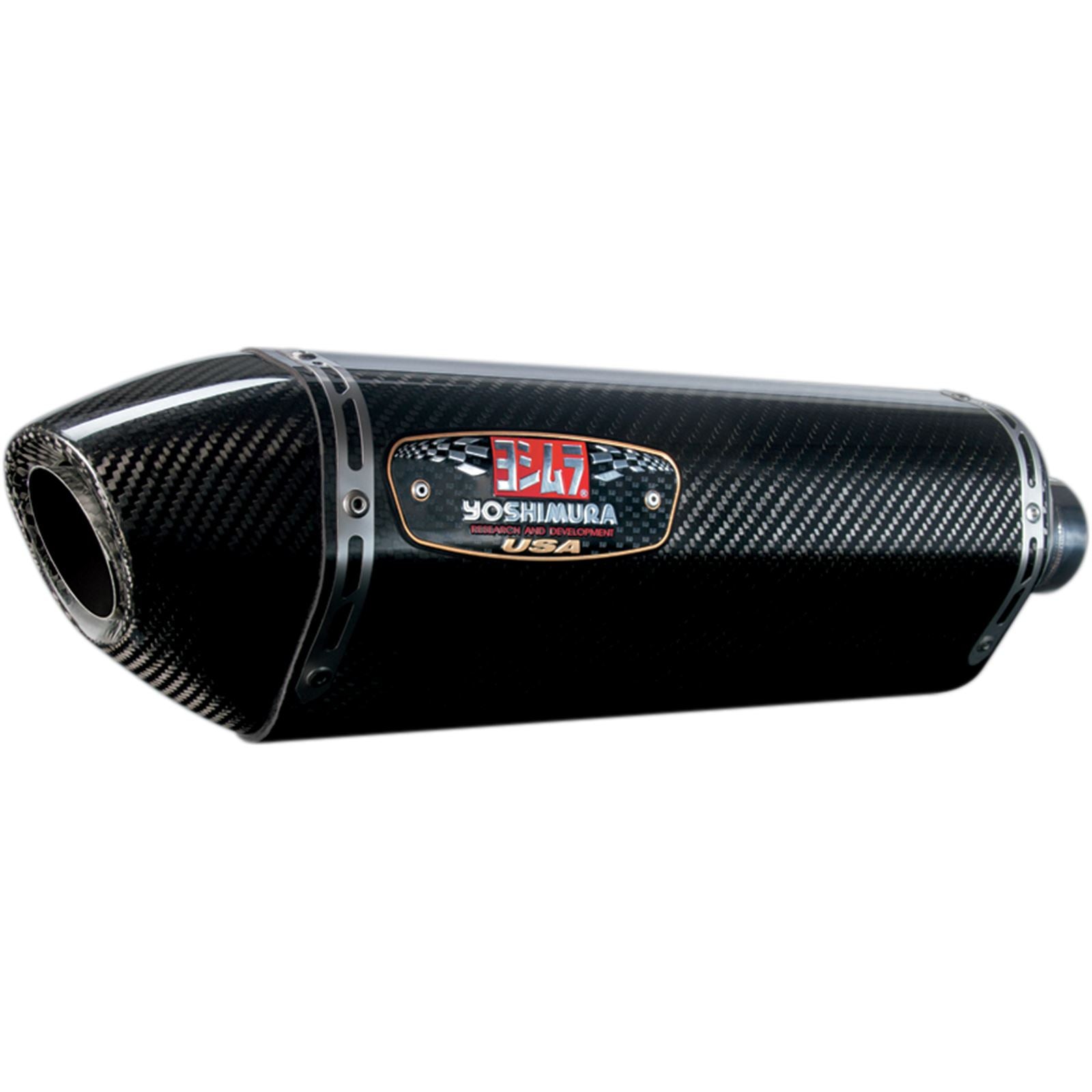 Yoshimura R-77 Signature Exhaust Slip-On SS-CF-CF Dual 11210E0220_500584