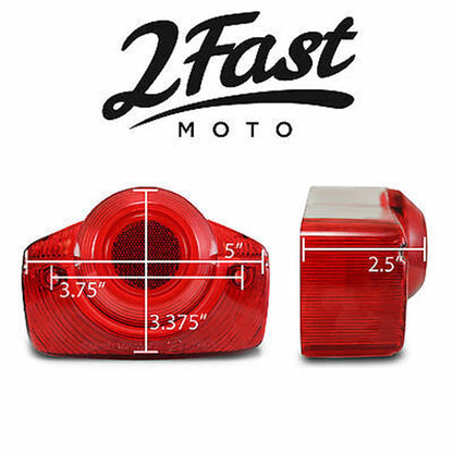 2FastMoto Taillight Lens Replacement for Honda CA CB CL CT S SL 33702-077-671_651967