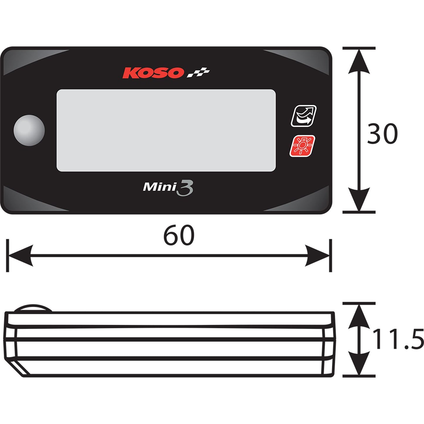 Koso Air/Fuel Ratio Gauge for Honda Grom Mini 3  BA003214_410035