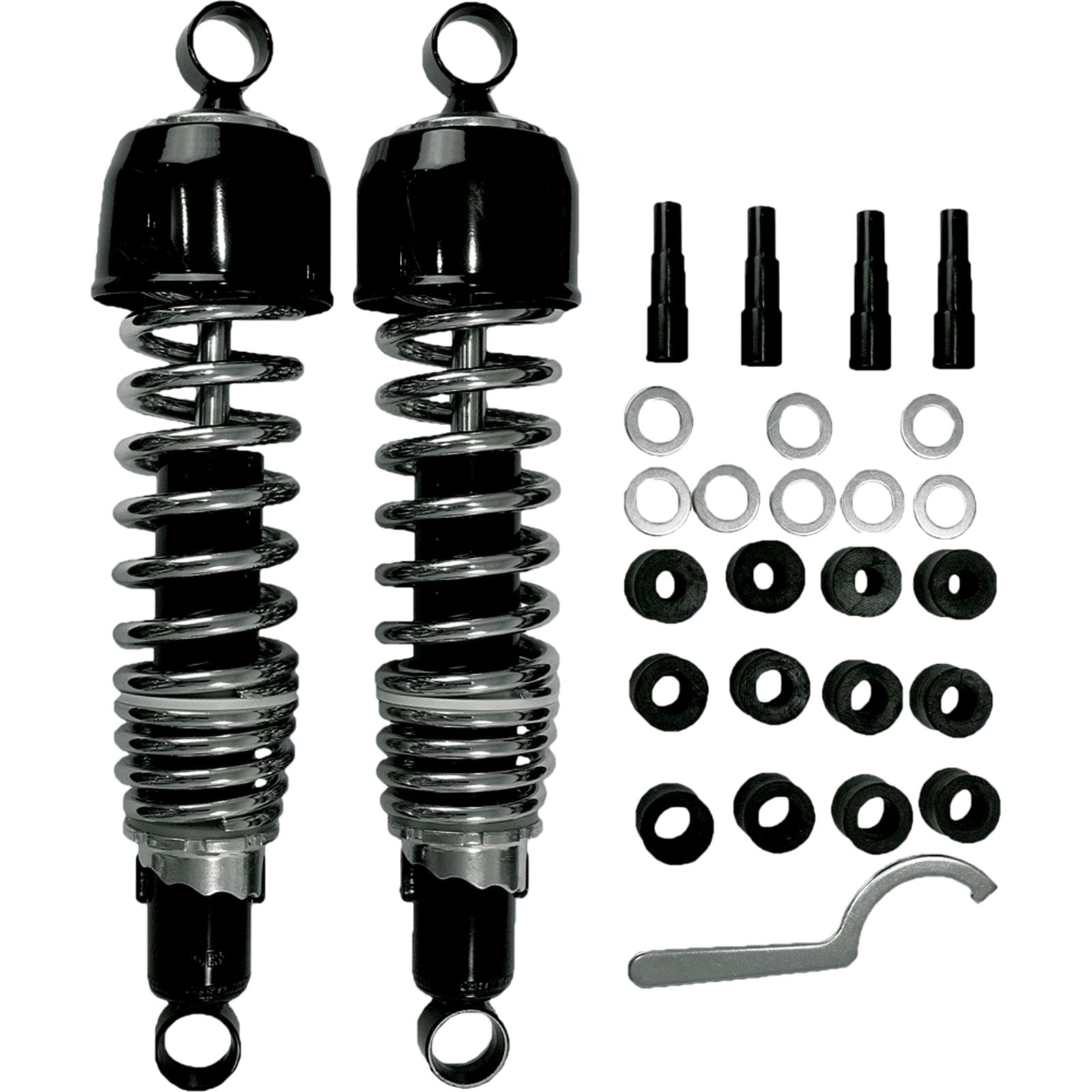Emgo Classic Shocks with Eyelet Mount Black/Chrome 335 mm [MPN: 17-05512]_10096