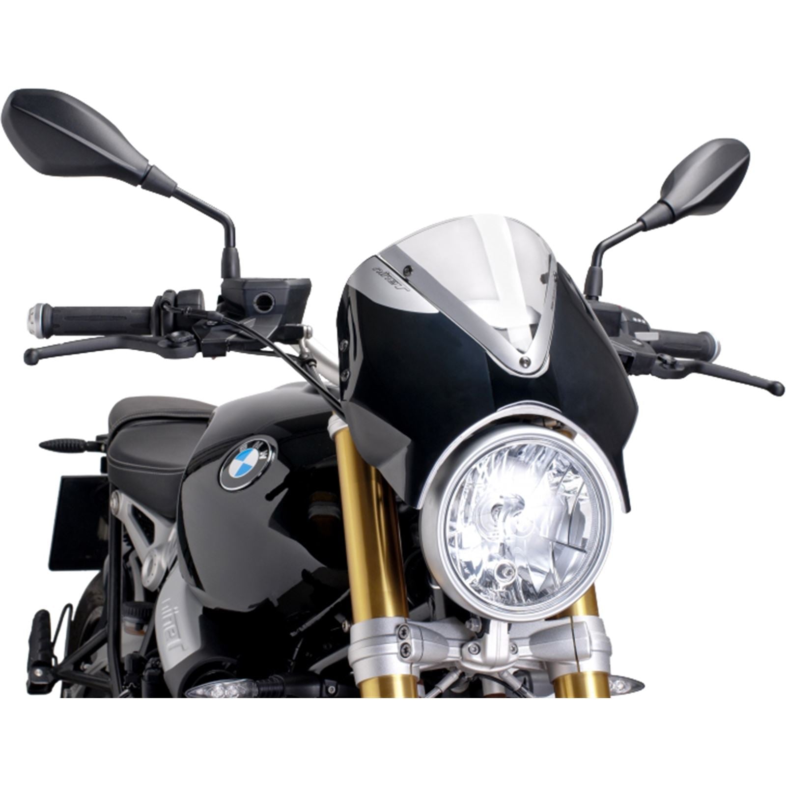 Puig Windscreen Retrovision Black/Clear [MPN: 7012W]_11522