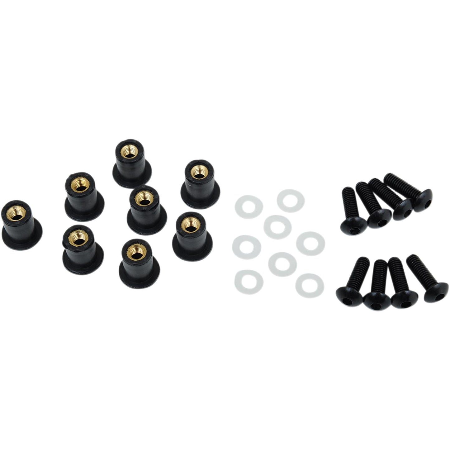 Puig Windscreen Screw Kit Well Nut - Black 0957N_461653