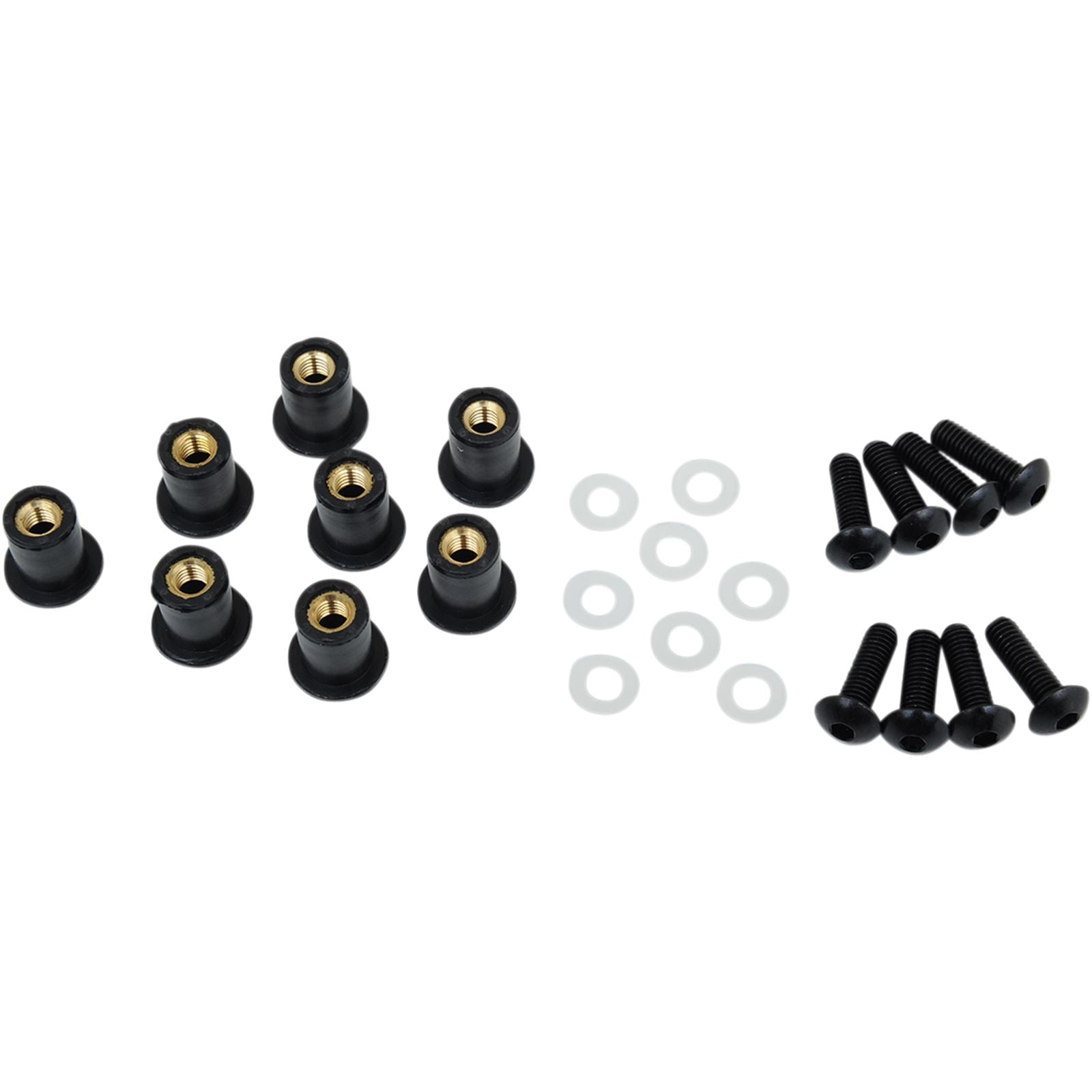 Puig Windscreen Screw Kit Well Nut - Black 0957N_461653