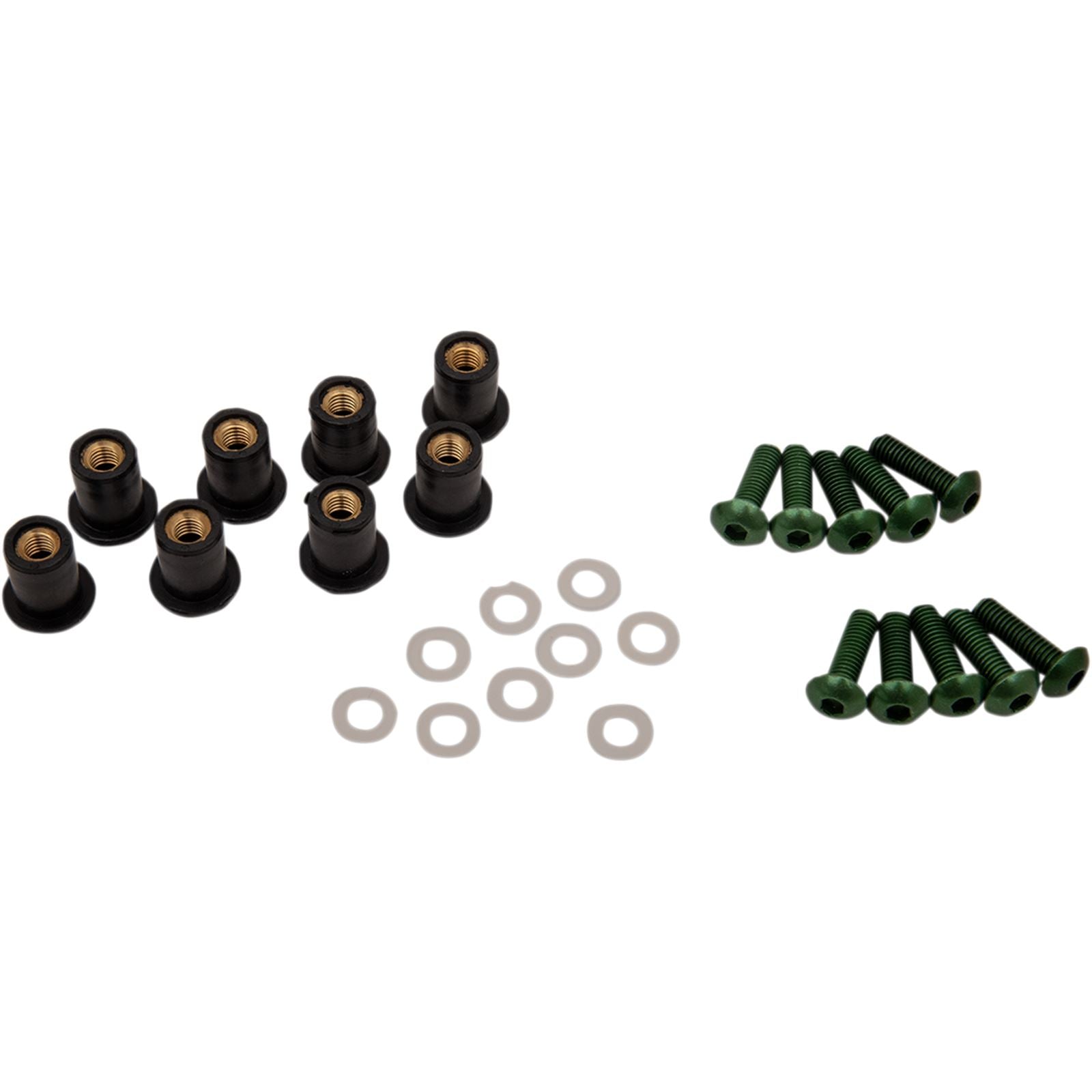 Puig Windscreen Screw Kit Well Nut - Green 0957V_461659