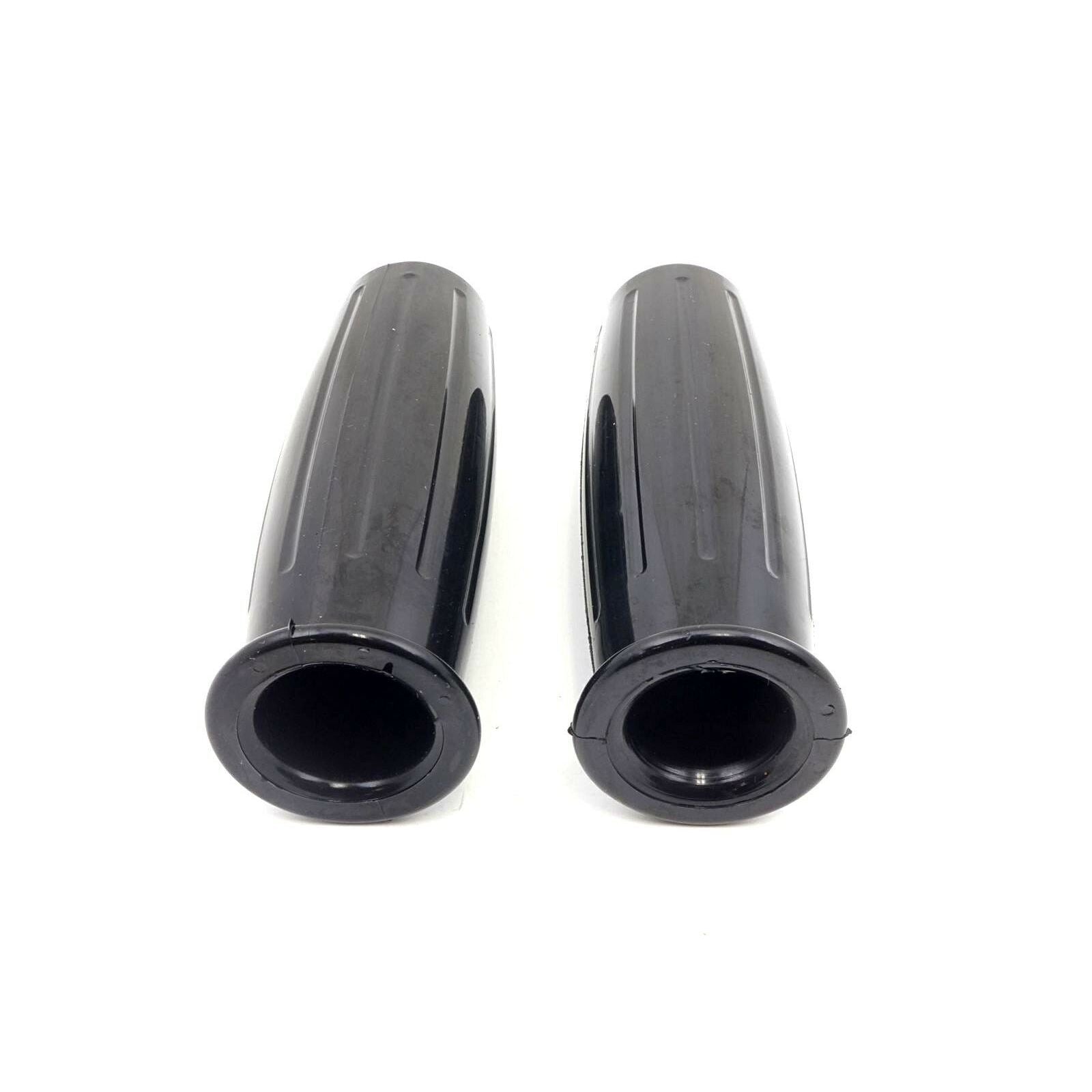 2FastMoto 7/8" Retro Style Barrel Grips - Black 42-56580_630418
