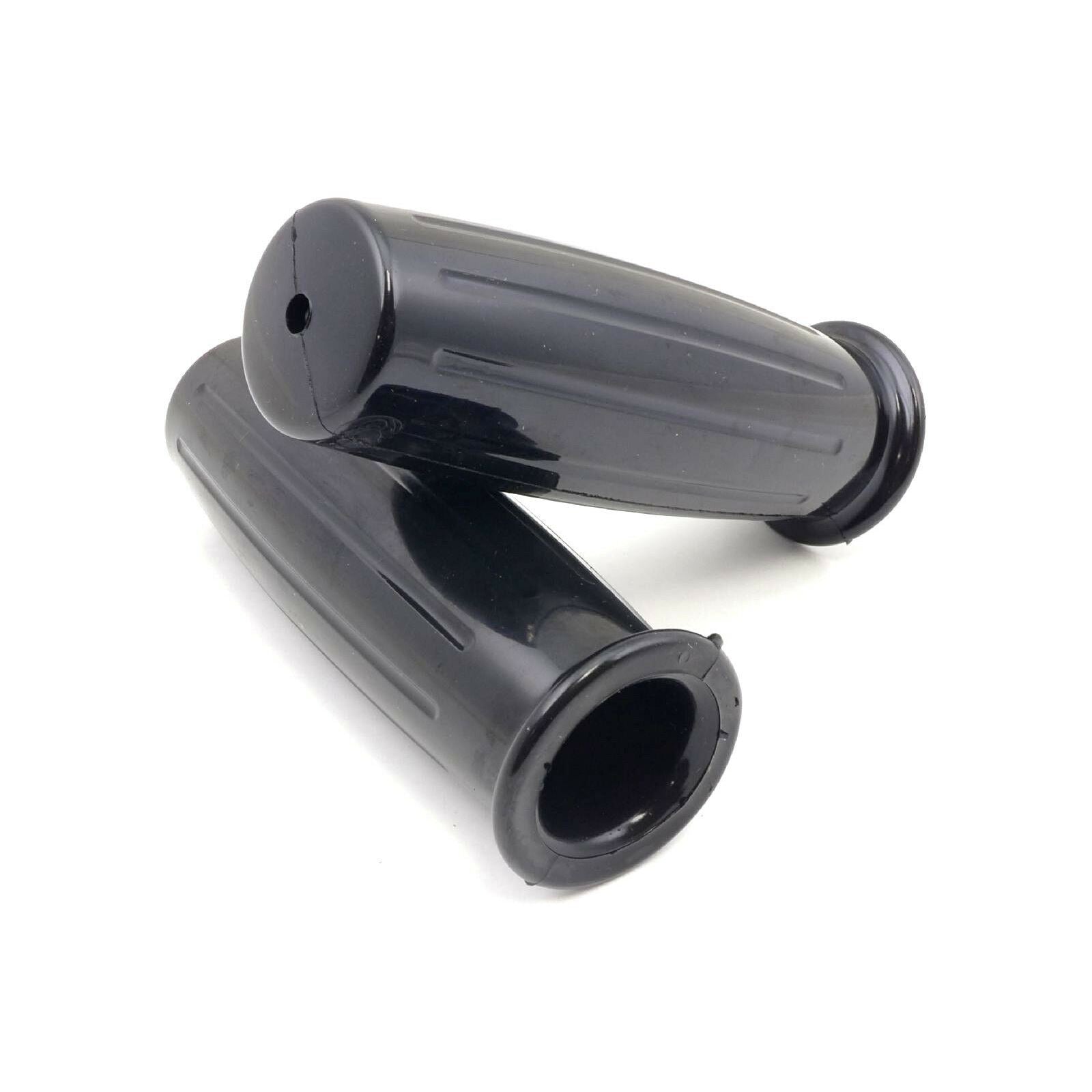 2FastMoto 7/8" Retro Style Barrel Grips - Black 42-56580_630419