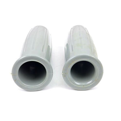 2FastMoto 1" Retro Style Barrel Grips - Gray  42-56592_630402