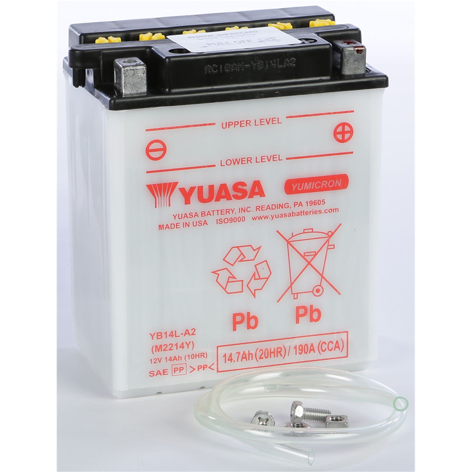 Yuasa Battery YB14L-A2 Conventional electrolyte Sold Separately YUAM2214Y_14550