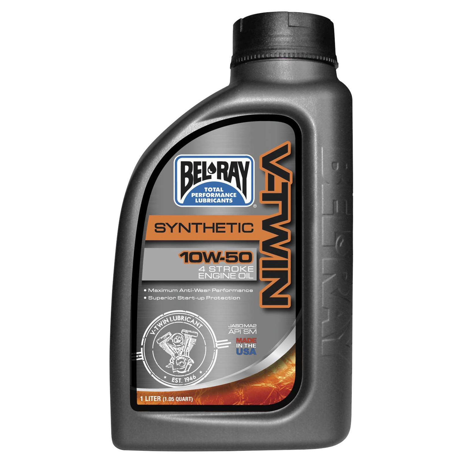 Bel-Ray V-Twin Synthetic Engine Oil 10W-50 - 1/Liter [MPN: 96915-BT1]_14598