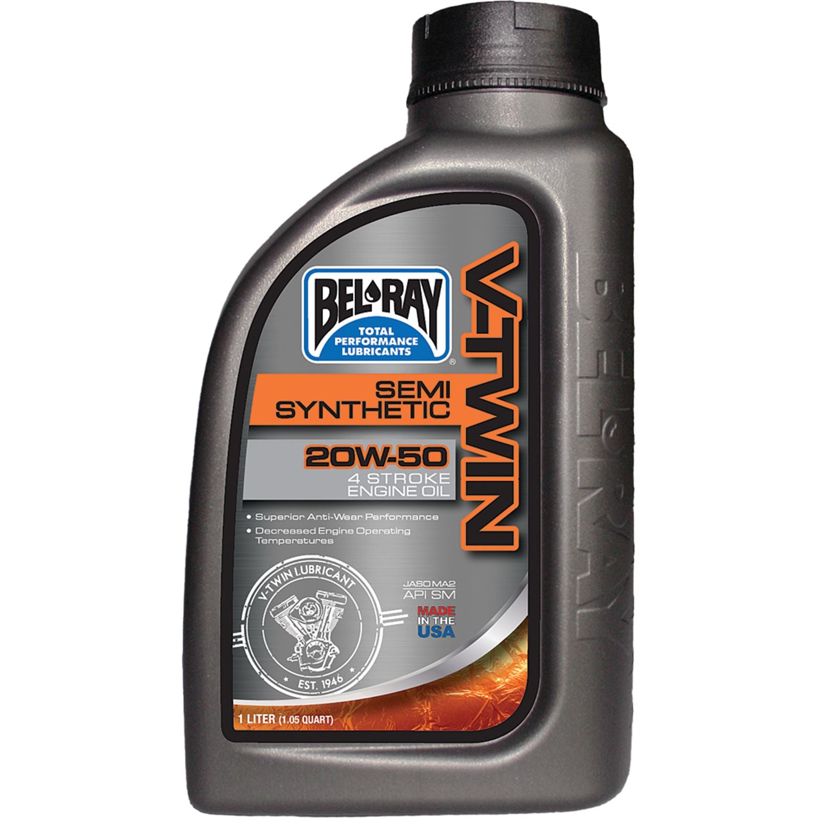 Bel-Ray V-Twin Semi-Synthetic Engine Oil 20W-50 - 1/Liter [MPN: 96910-BT1]_14611