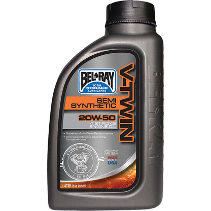 Bel-Ray V-Twin Semi-Synthetic Engine Oil 20W-50 - 1/Liter [MPN: 96910-BT1]_14611