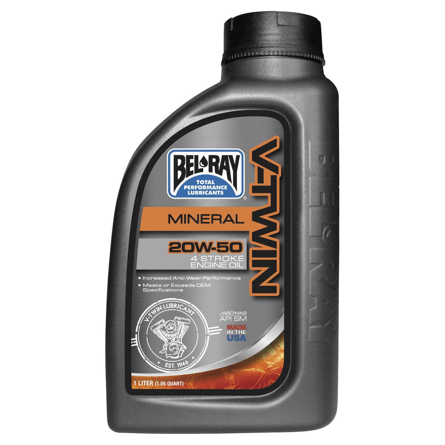 Bel-Ray V-Twin Mineral Engine Oil 20W-50 - 1/Liter [MPN: 96905-BT1]_14612