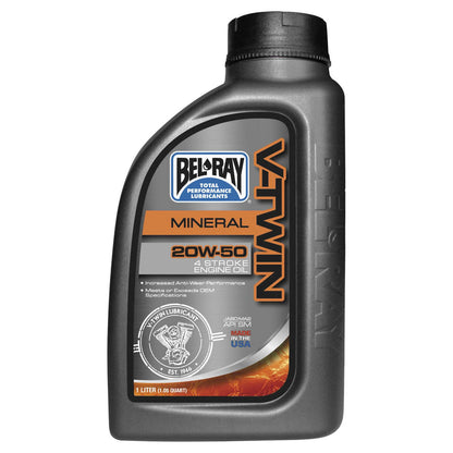 Bel-Ray V-Twin Mineral Engine Oil 20W-50 - 1/Liter [MPN: 96905-BT1]_14612