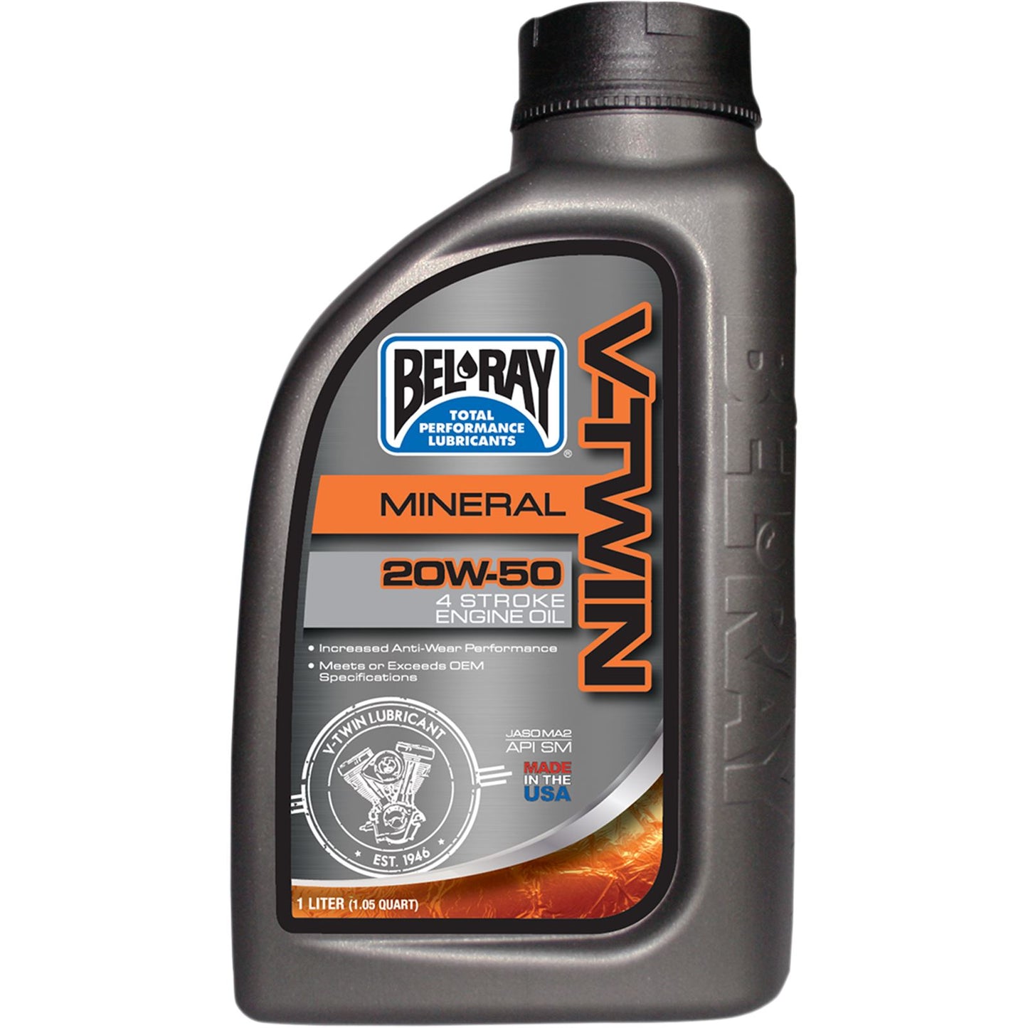 Bel-Ray V-Twin Mineral Engine Oil 20W-50 - 1/Liter [MPN: 96905-BT1]_350706