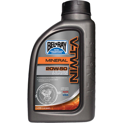 Bel-Ray V-Twin Mineral Engine Oil 20W-50 - 1/Liter [MPN: 96905-BT1]_14613
