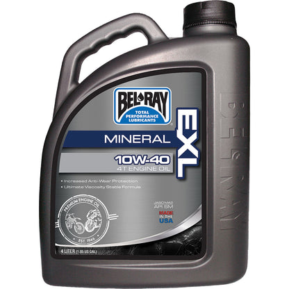 Bel-Ray EXL Mineral 4T Engine Oil 10W-40 - 4/Liter [MPN: 99090-B4LW]_14619