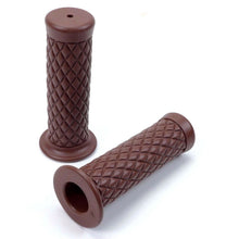 2FastMoto 1" Dark Brown Retro Diamond Pattern Grips  01-23126db_670071