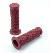 2FastMoto Motorcycle Red Rubber Diamond Pattern Grips Pair for 1" Handlebar 01-23126dr_632540