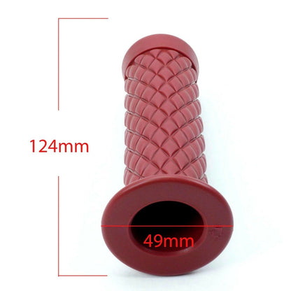 2FastMoto Motorcycle Red Rubber Diamond Pattern Grips Pair for 1" Handlebar 01-23126dr_632536